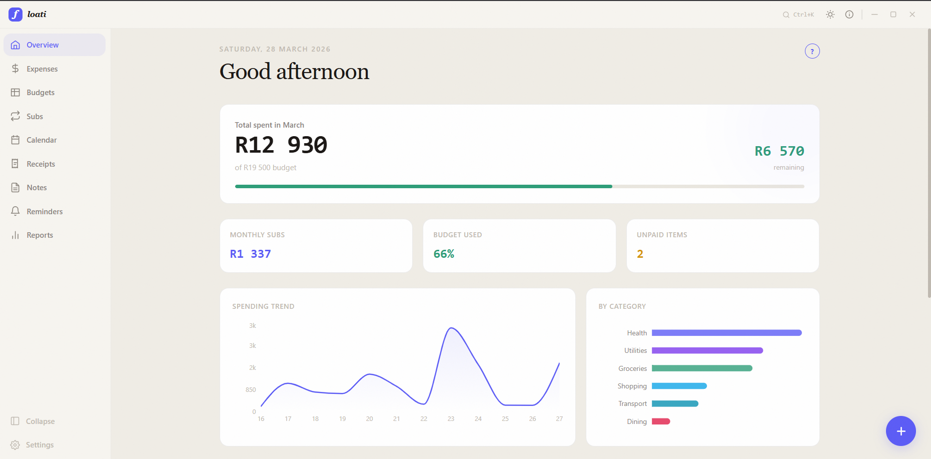 Floati Dashboard
