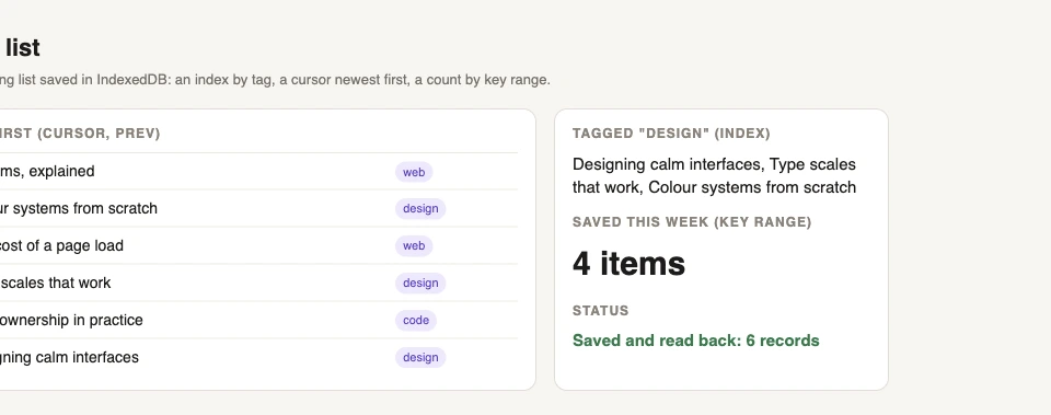 The same page in the reference browser
